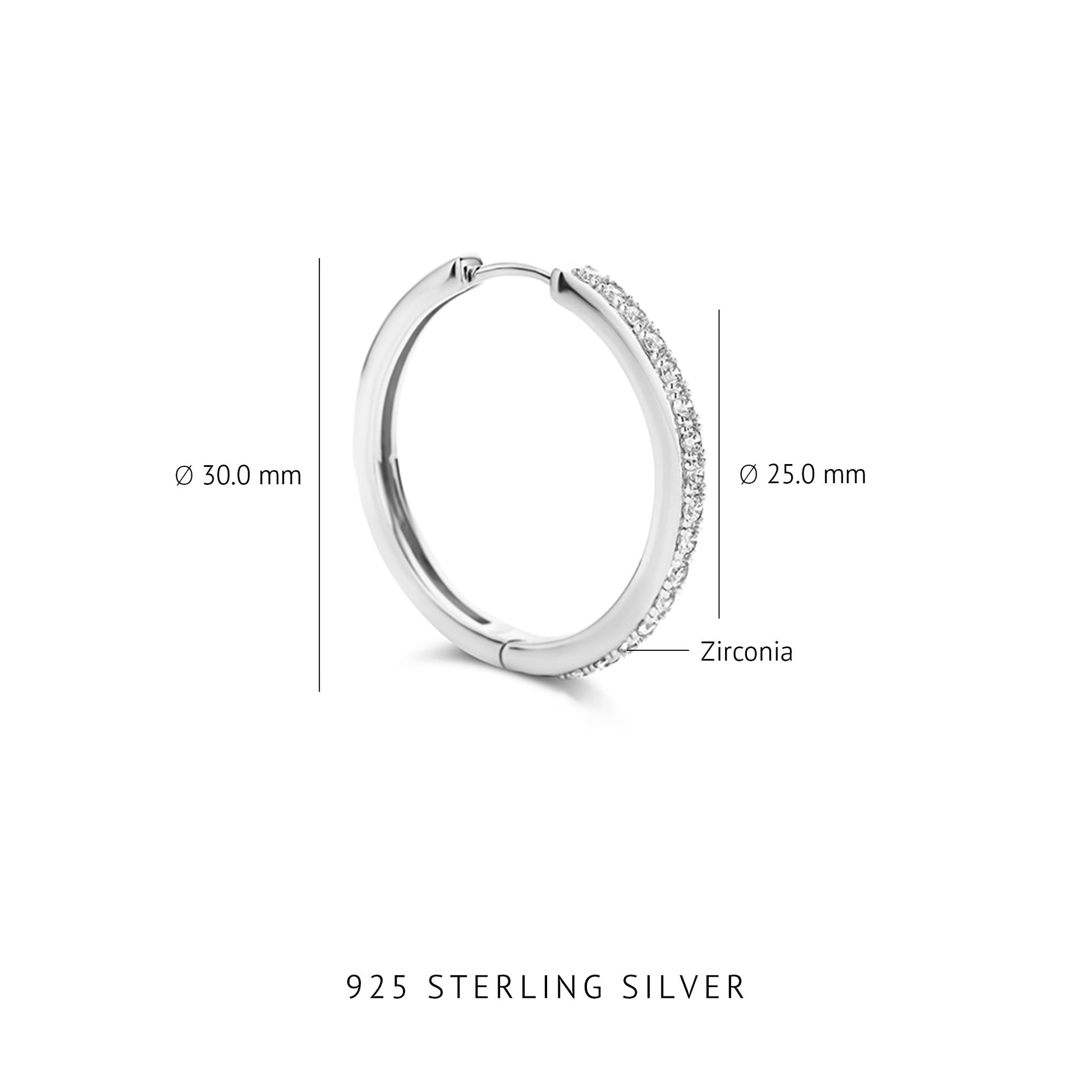 Parte Di Me Santa Maria della Base 925 sterling Silver Hoop Earrings PDM36075