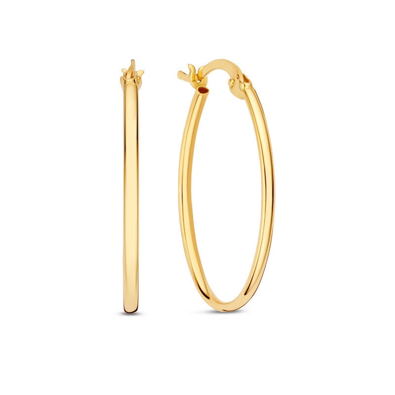 Beloro Jewels La Rinascente Ornella 9 karat gold hoop earrings BO360101-zoom-