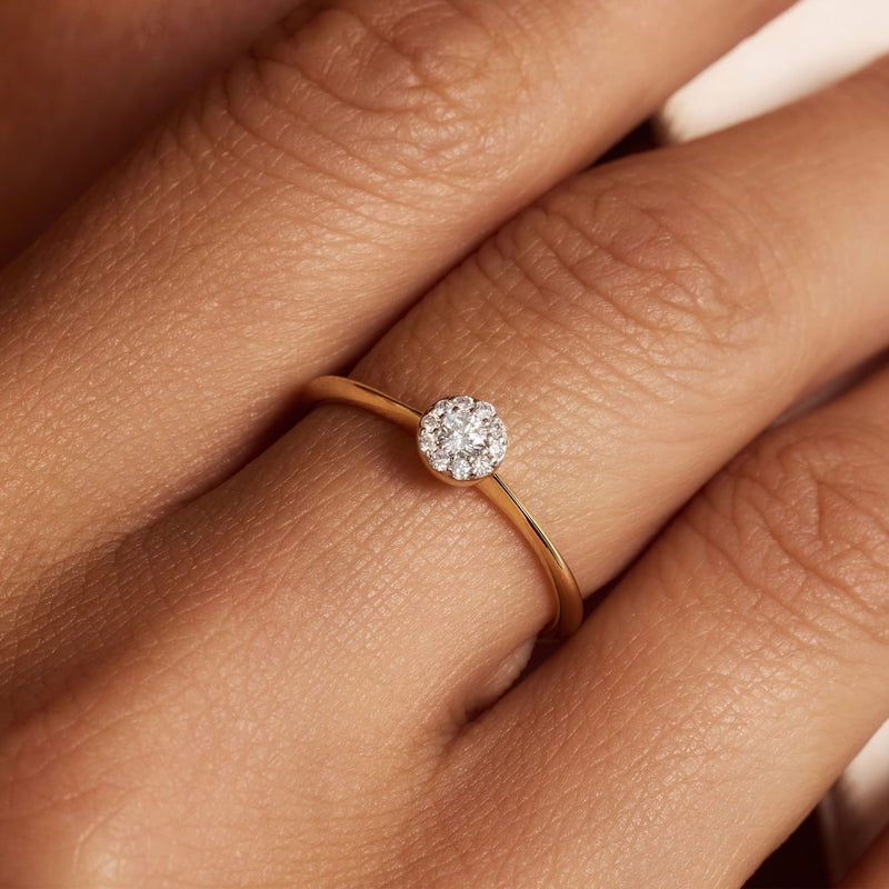 Isabel Bernard De la Paix Viviane bague en or 14 carats avec diamant 0.11 ct IBD330037-50-zoom-