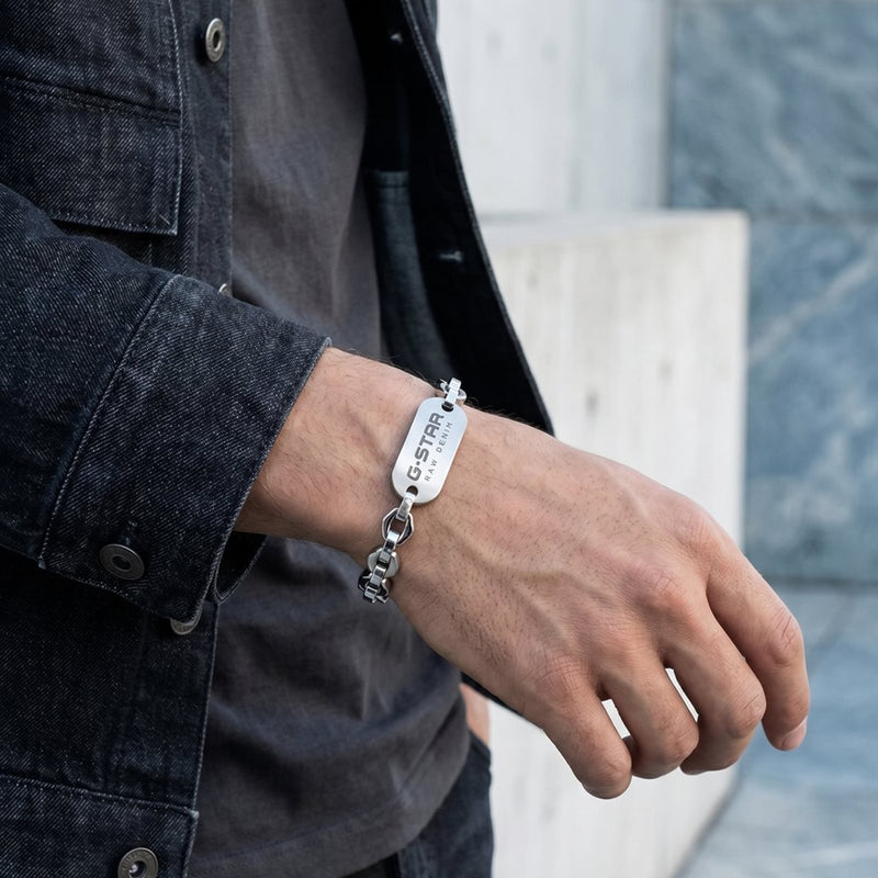 G-Star ZipPoint Bracelet en acier argenté GSJ.104.03-zoom-