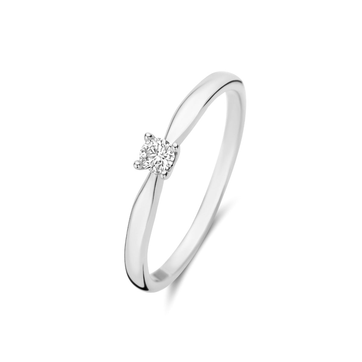Isabel Bernard De la Paix Christine 14 Carat Whitegold Ring | diamond 0.10 ct | IBD330006-48