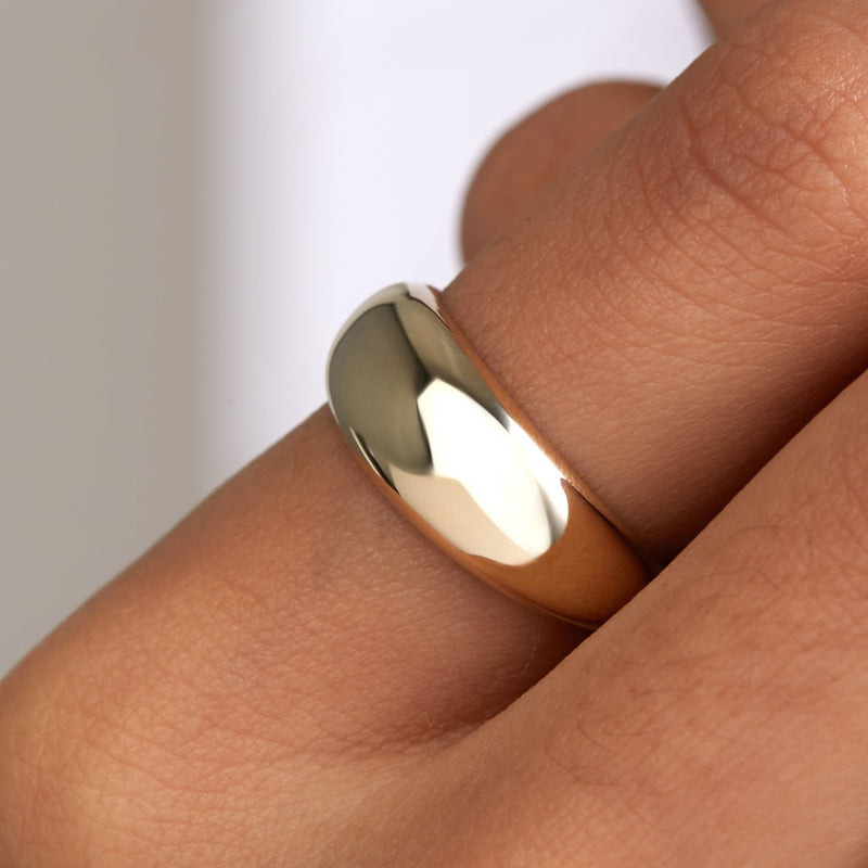 Beloro Jewels Bague Della Spiga Dôme en or 9 carats BO330047-52-zoom-