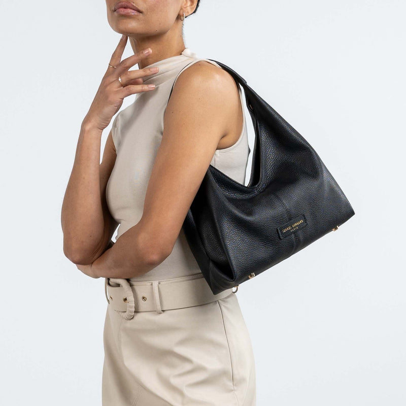Isabel Bernard Honoré Grace Mini sac à main en cuir noir de veau IB21132-001-zoom-