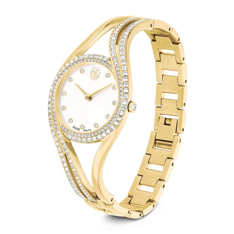 Swarovski Montre Hyperbola couleur or avec cadran blanc 5754534-zoom-