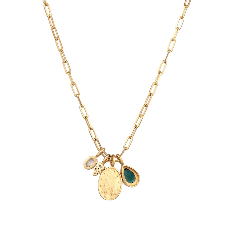 Elli 925 Sterling Silver Necklace Gold plated with Quartz 2004-BF-0008133-001-zoom-