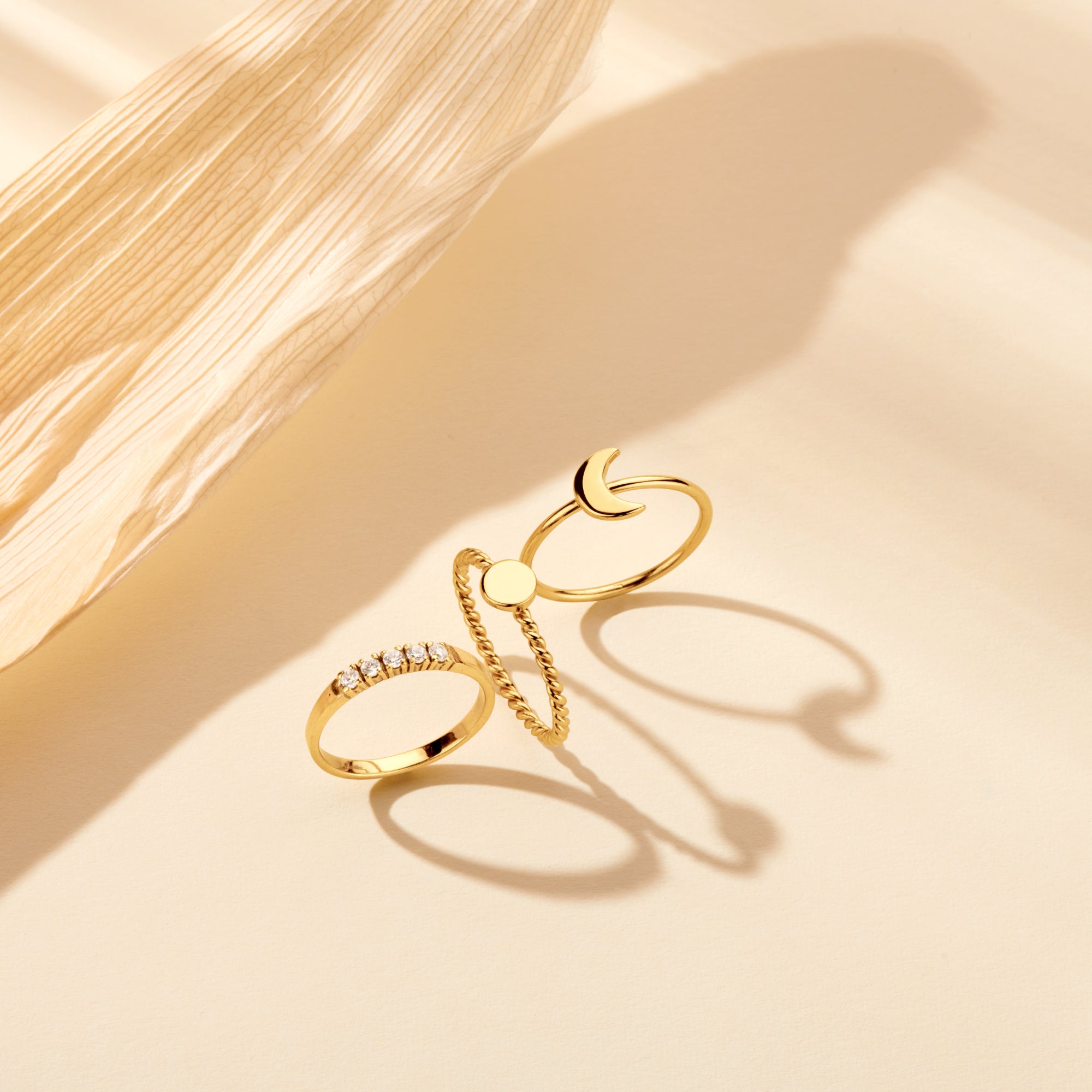 Selected Jewels Mila Elodie 925 Sterling Zilveren Goudkleurige Ring SJ300018-58