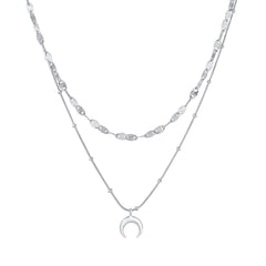 Elli 925 Sterling Silver Layered Link Chain Necklace 2004-BF-0008191-001
