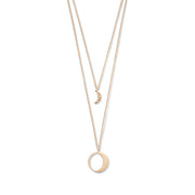 Violet Hamden Luna Collier en Argent 925 Sterling Plaqué Or Rose avec Lunes VH10105