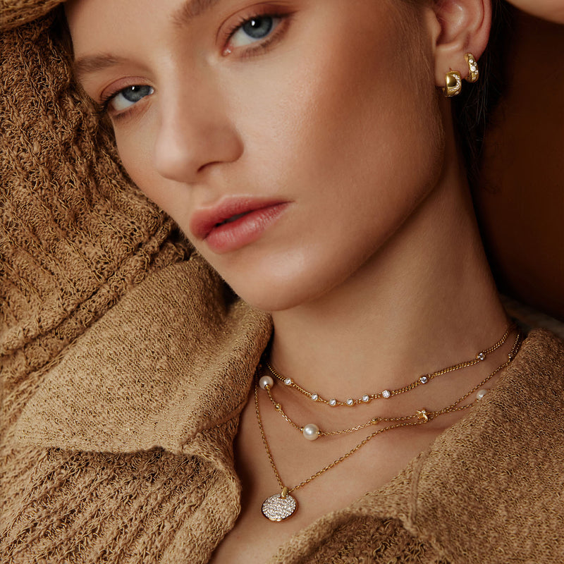 Ania Haie Melodic Poet Gold Multi Station Chain Necklace S AH-N066-05G-zoom-