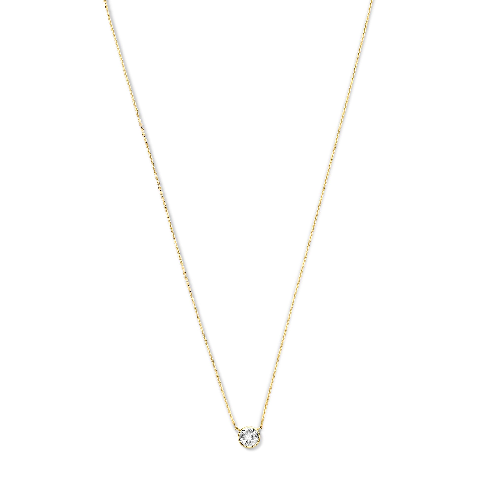 Violet Hamden Venus 925 Sterling Silver Gold-coloured Necklace with Birthstone VH340010-SEP