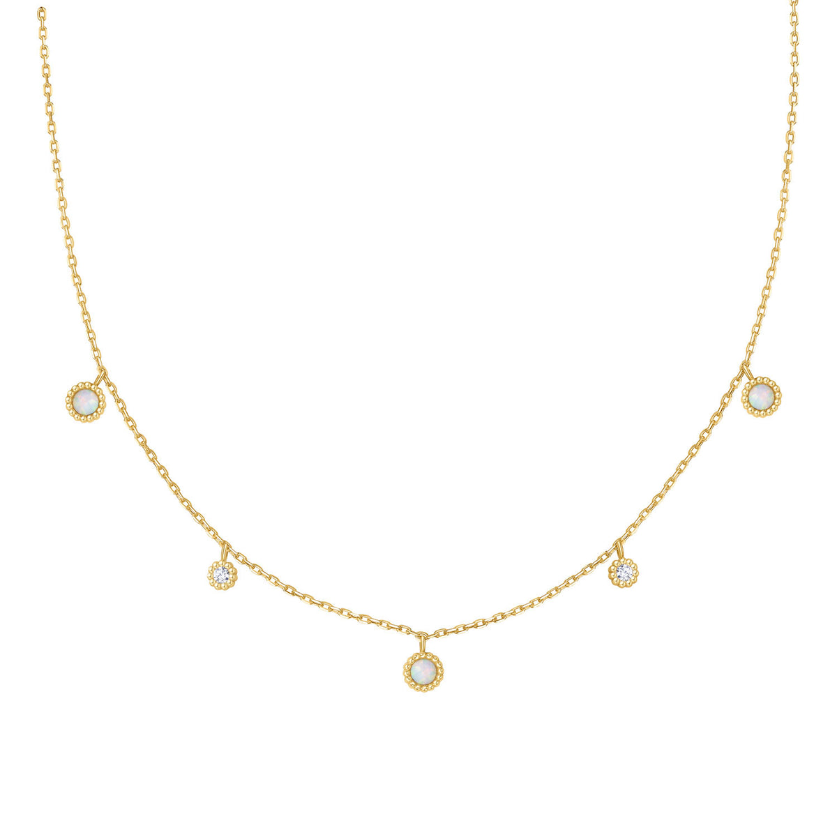 Ania Haie Sunny Sparkler Gold Coloured Kyoto Opal Station Necklace AH-N064-03G