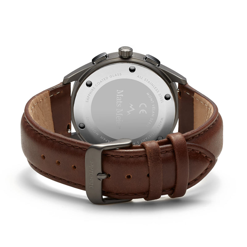 Mats Meier Mont Vélan Hommes Montre Marron MM10005-zoom-