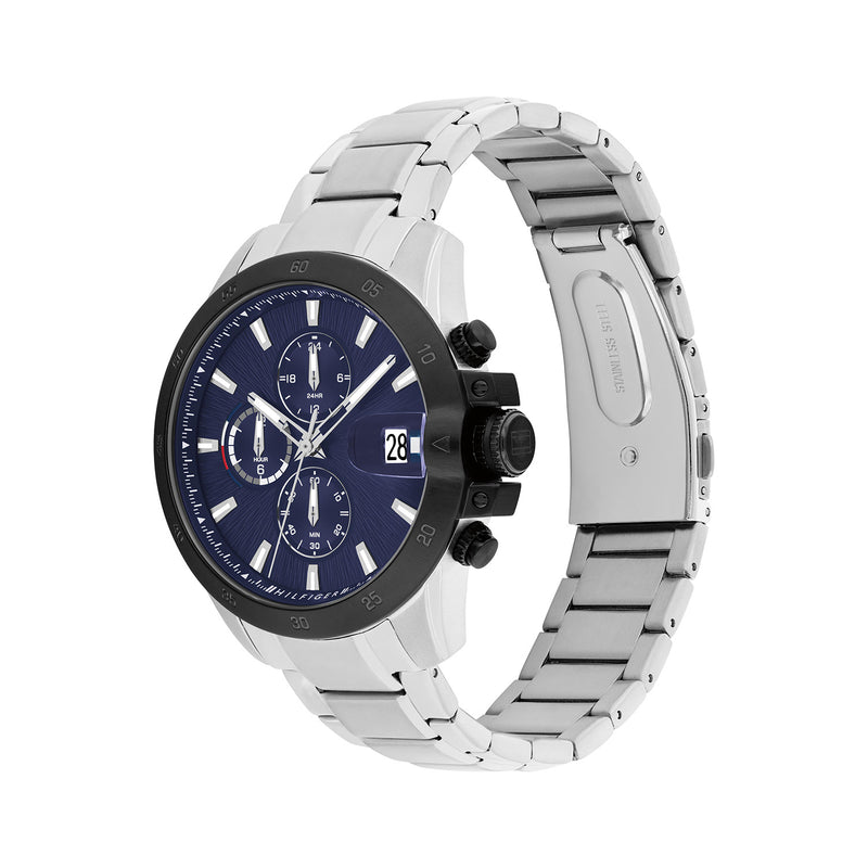 Tommy Hilfiger Jameson Montre Pour Homme Argentée et Bleue TH1792198-zoom-