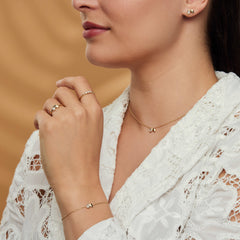 Beloro Jewels Regalo d'Amore 9 carat gold Necklace and Bracelet Giftset BO90016