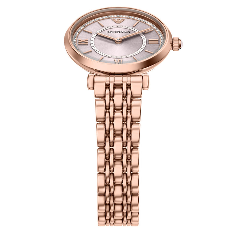 Emporio Armani Round Pink Dial Watch AR11767-zoom-