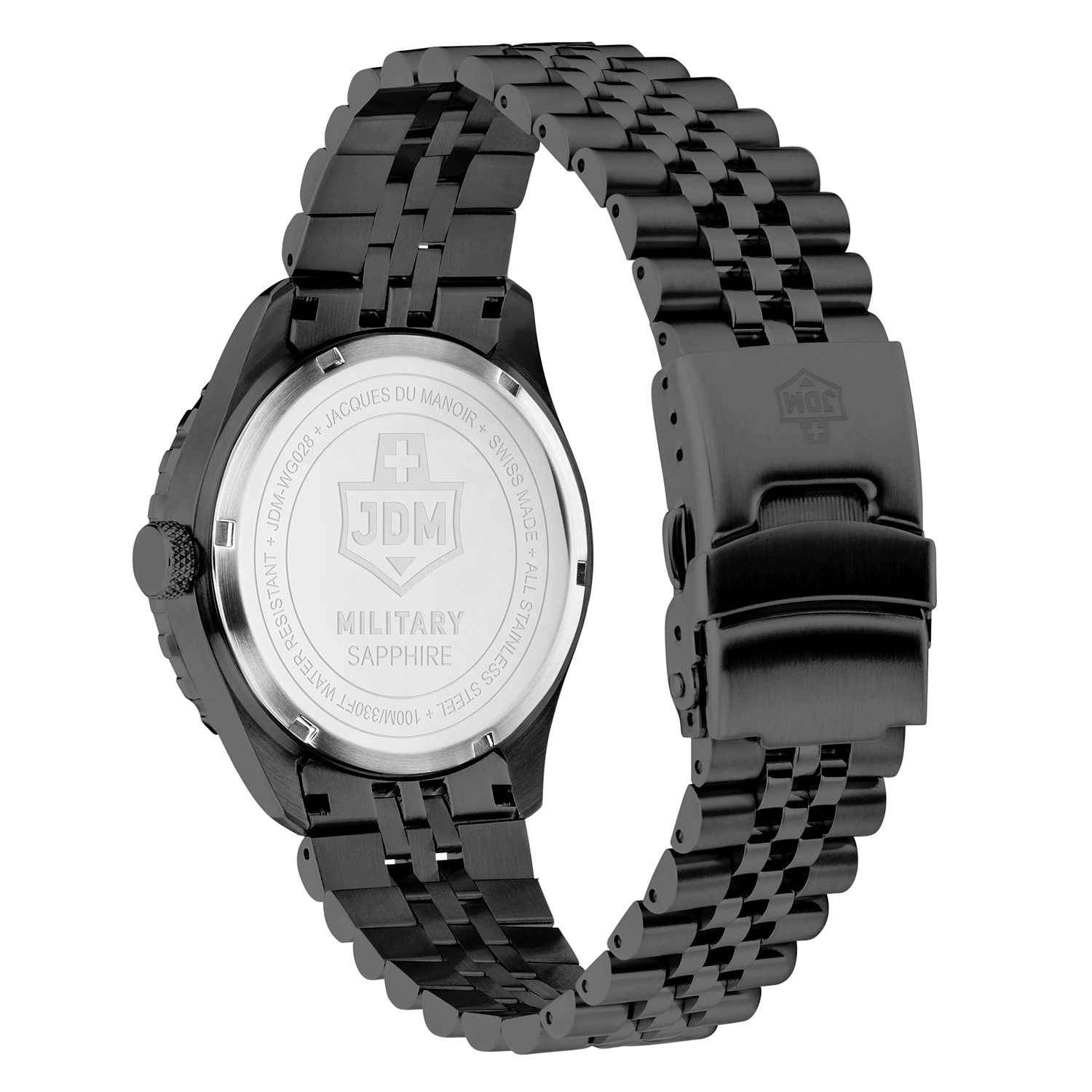 JDM Military Wingman Black Men's Watch JDM-WG028-01
