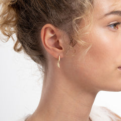 Isabel Bernard Monceau Giselle 14 Carat Golden Hoop Earrings IB360153