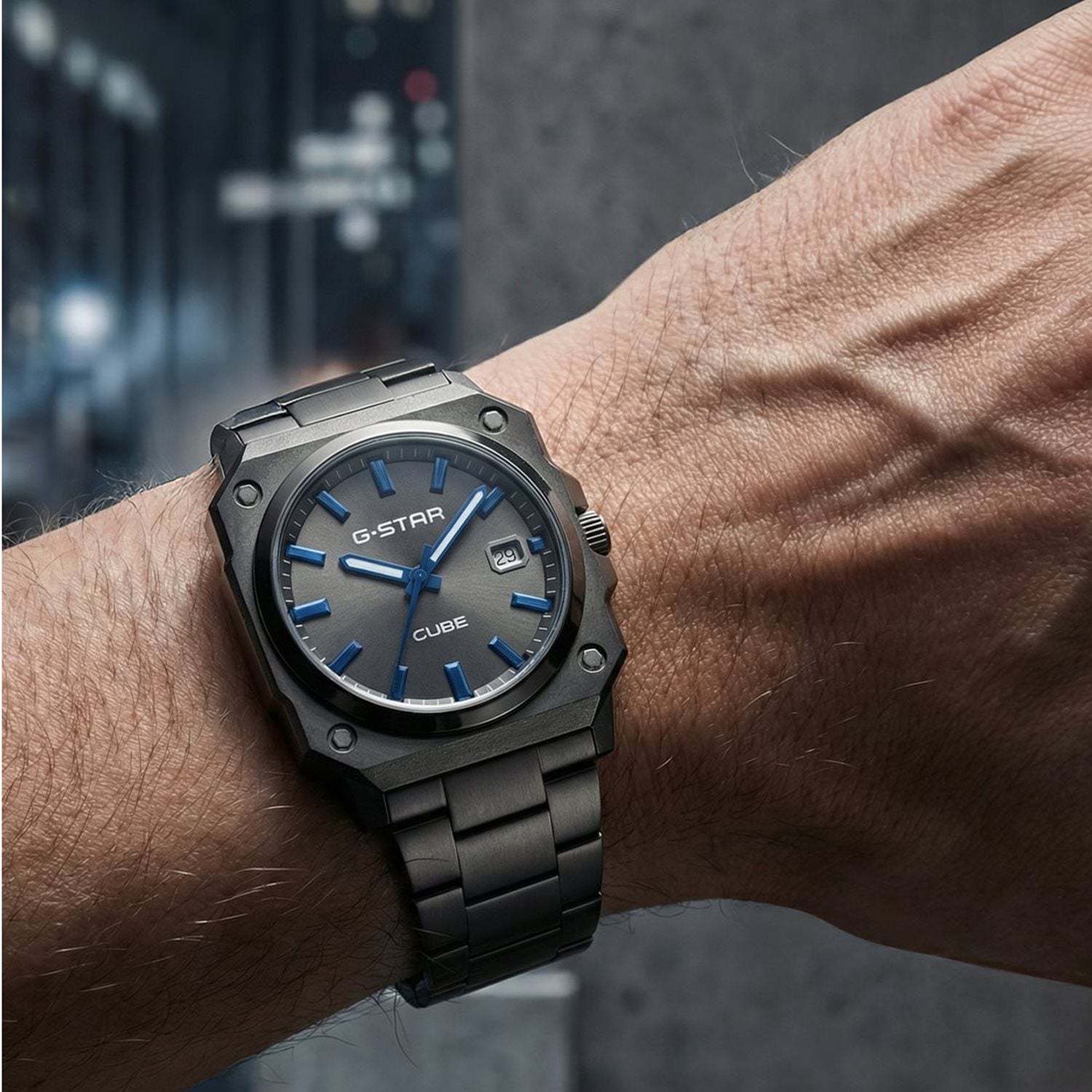 G-STAR Cube Gunmetal Analogue Men's Watch GSW.508.07