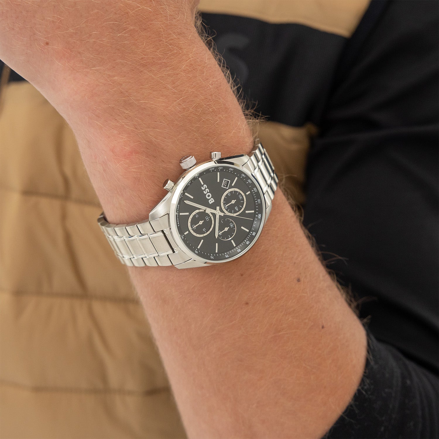 Hugo Boss Grand Prix 40 Silver Men's Watch HB1514259