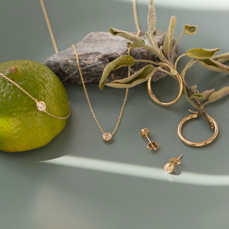 Beloro Jewels Regalo d'Amore ensemble cadeau collier et bracelet en or 9 carats BO90025-zoom-