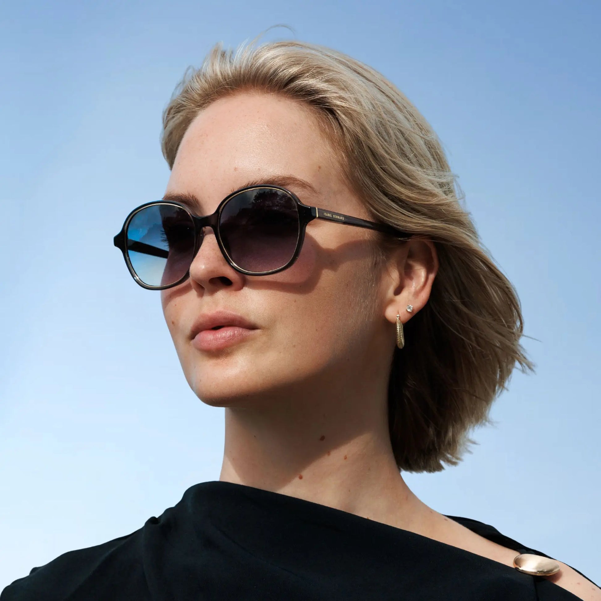 Isabel Bernard La Vilette Milky Grey Sunglasses IB380010-03-01