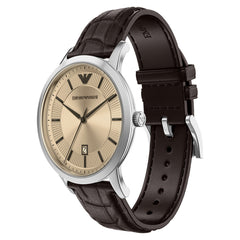 Emporio Armani Round Silver Dial Watch AR11783