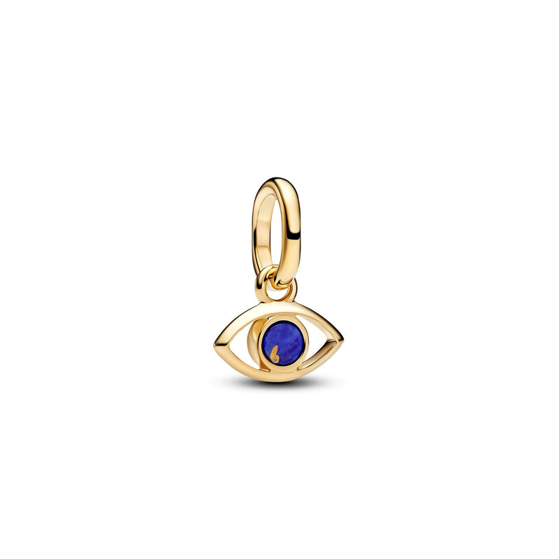 Pandora ME Mini Charm Pendant Blue Evil Eye Plaqué Or 764609C01-zoom-