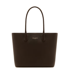 Isabel Bernard Honoré Lysanne Brown Calfskin Leather Shopper IB25089