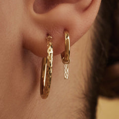 Isabel Bernard Rivoli Laura 14 Carat Golden Hoop Earrings IB360150