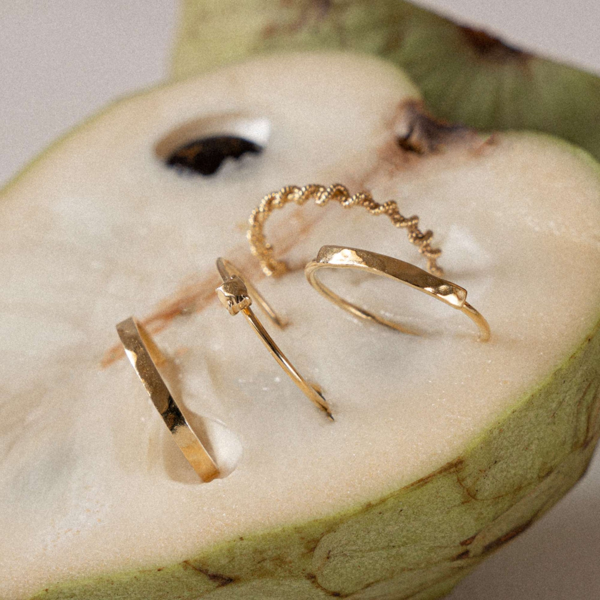 Violet Hamden Sisterhood Moonlit 925 Sterling Zilveren Goudkleurige Ring VH13028G-50 (Maat: 50)