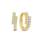 Beloro Jewels Monte Napoleone Joley créoles en or 9 carats avec pierres en zirconium (9,7 mm) BO360117