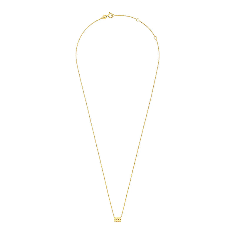 Isabel Bernard Étoiles d’Or Aquarius 14 Carat Gold Venetian Necklace With Horoscope IB340188-zoom-