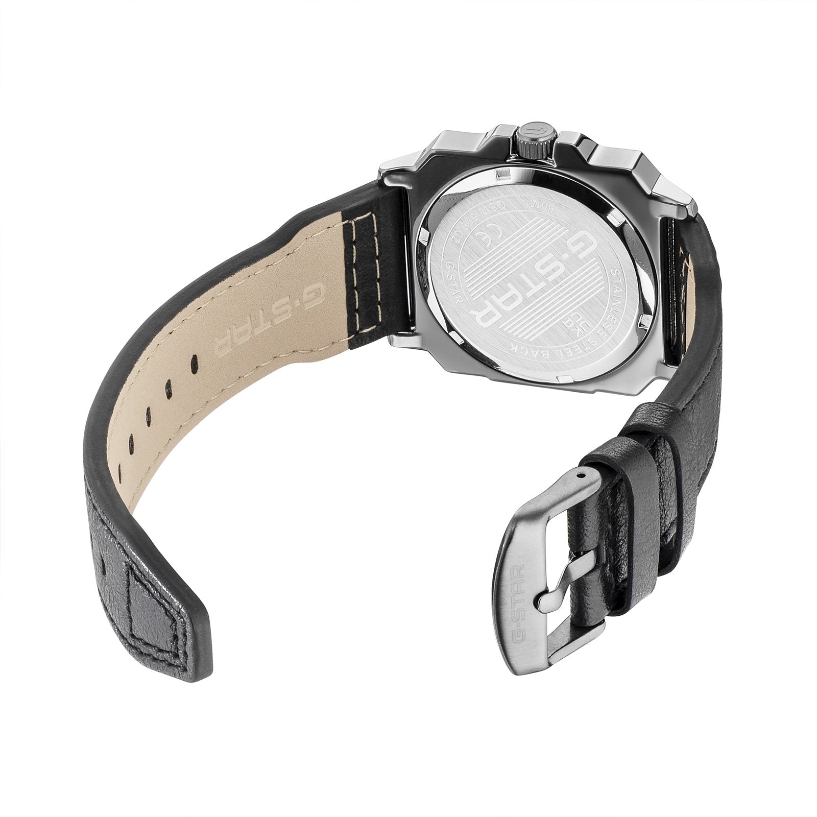 G-STAR Cube Black Leather Men's Watch GSW.508.02