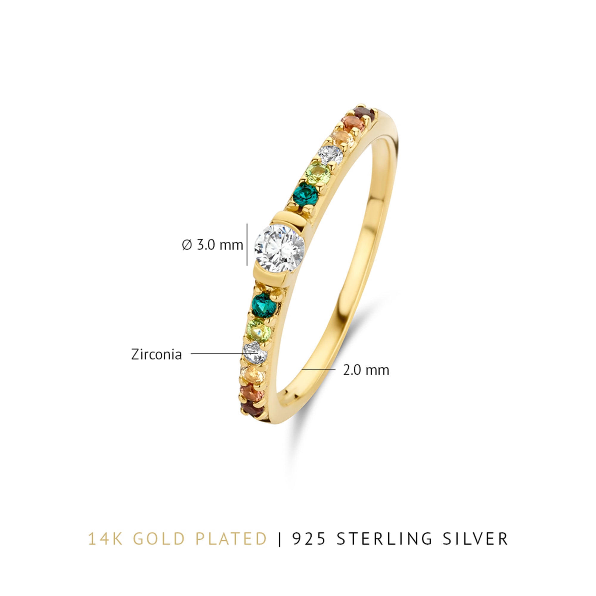 Parte Di Me Santa Maria del Fiore 925 sterling Silver gold plated Ring PDM33024-54