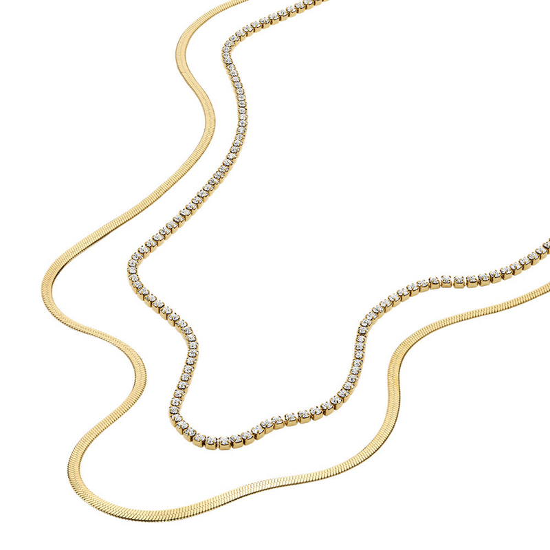 Fossil Ellis Stainless Steel Necklace JF04939710-zoom-