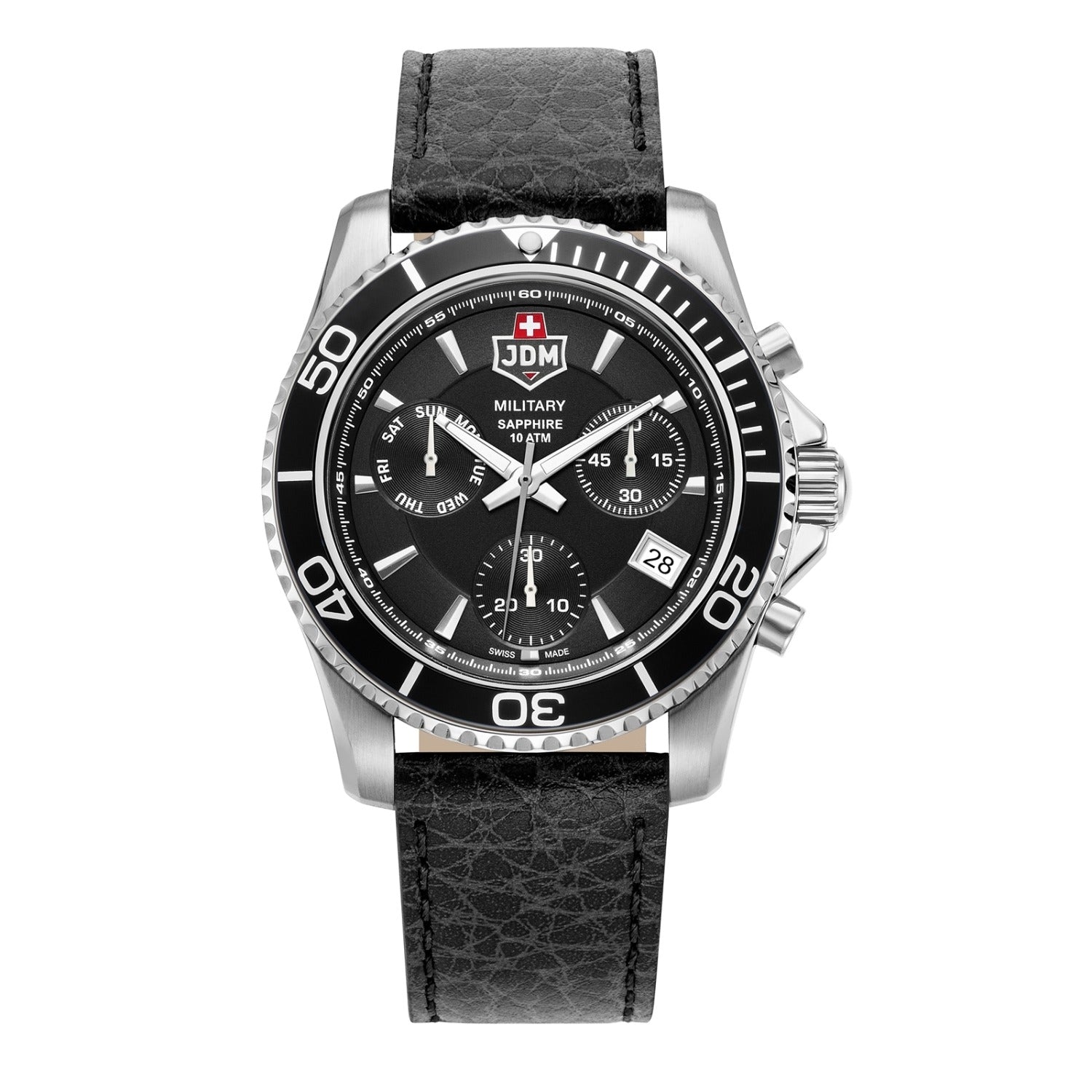 JDM Military Sierra Chrono Black Men's Watch JDM-WG019-05