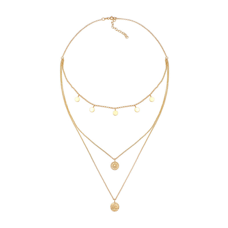 Elli 925 Sterling Silver Layered Choker with Coin 2004-BF-0007784-001-zoom-