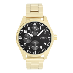 OOZOO Timepieces Gold and Black Men's Watch C11507
