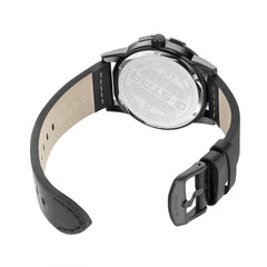 G-STAR Constructed Black Leather Men's Watch GSW.506.02