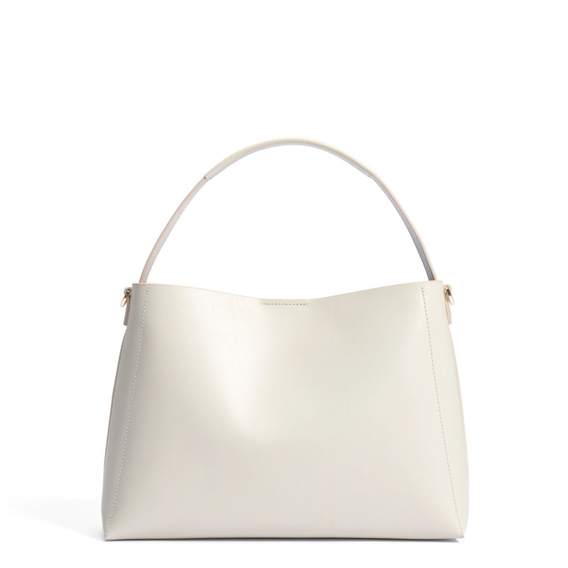 Isabel Bernard Montmartre Béatrice sac à main en cuir crème en cuir naturel IB25095-370-zoom-