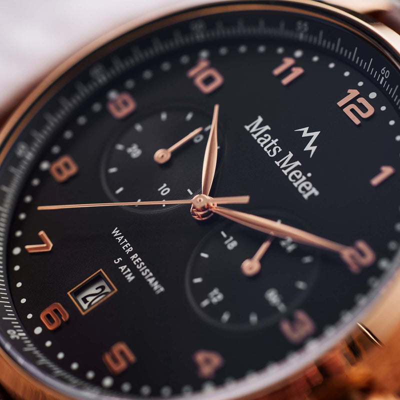 Mats Meier Mont Vélan Hommes Montre Marron MM10001-zoom-