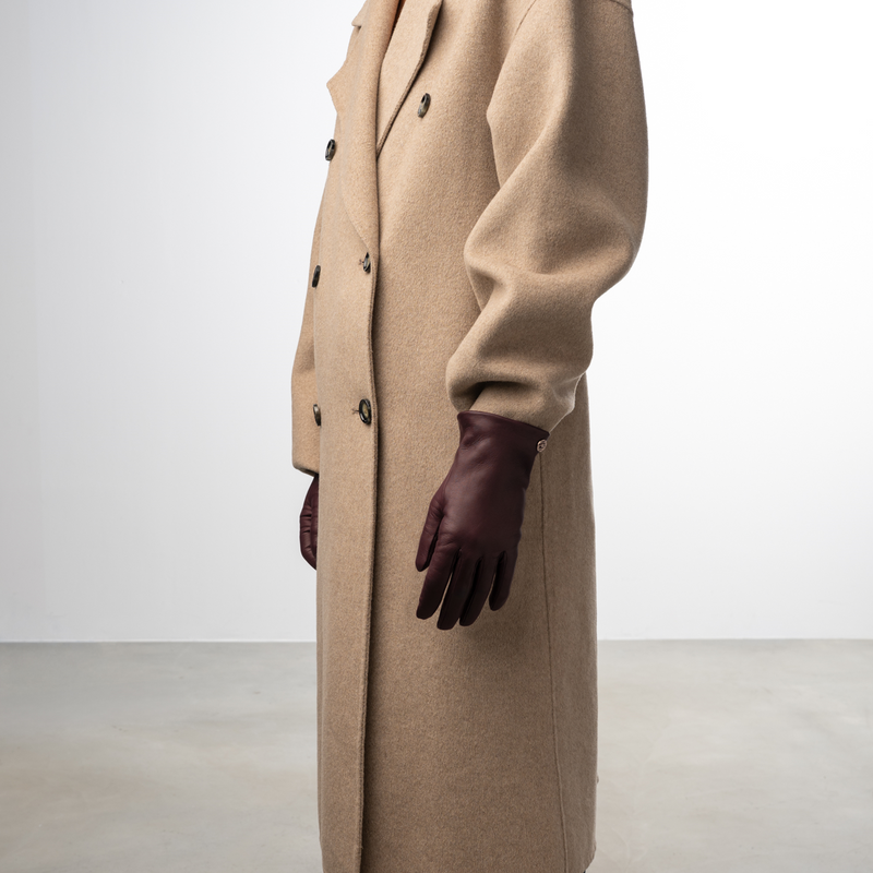 Isabel Bernard Honoré Eleanor gants bordeaux en cuir de chèvre IB67000-352-7.5-zoom-