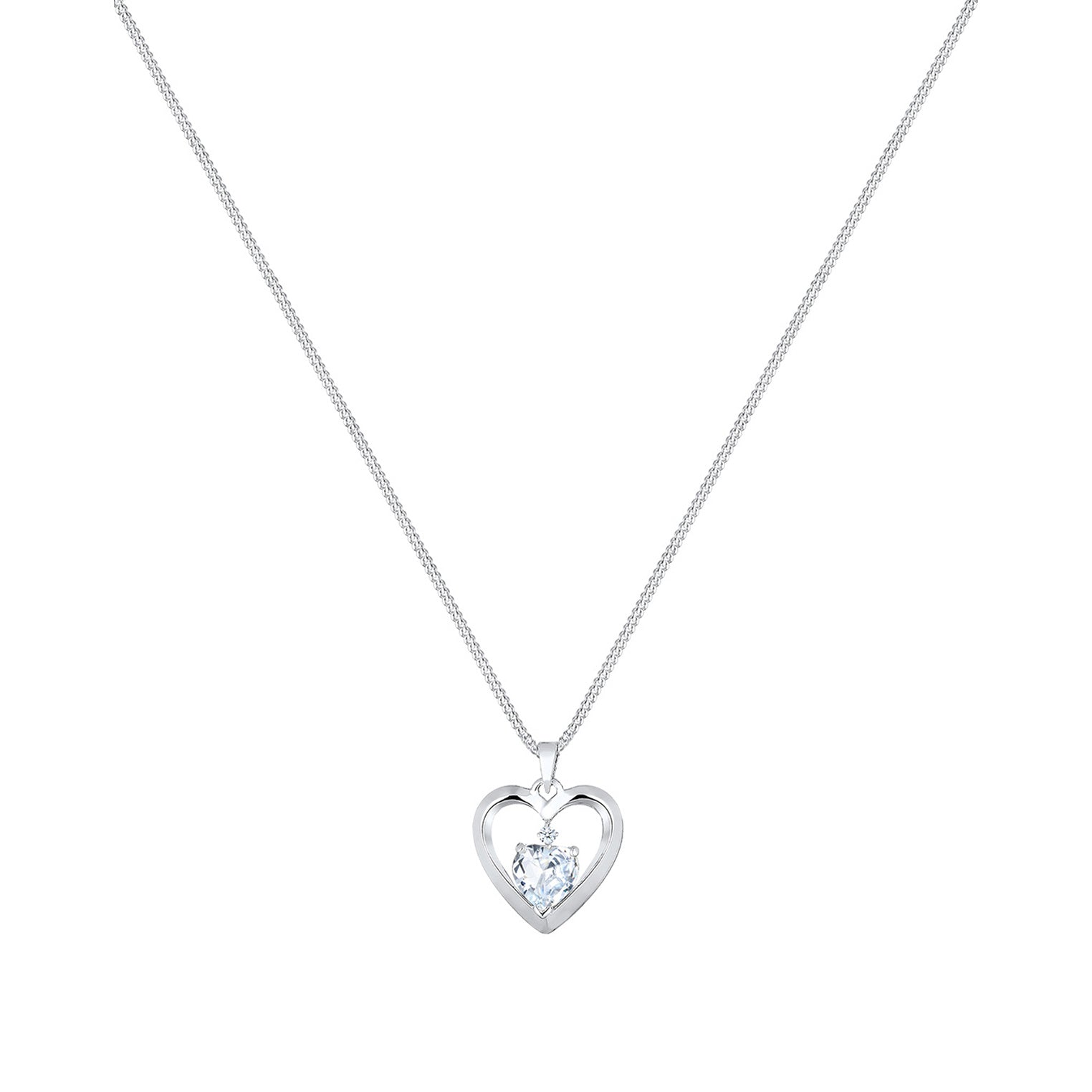 Elli 925 Sterling Silver Necklace with Diamond (0.015 ct) 2004-BF-0008032-001