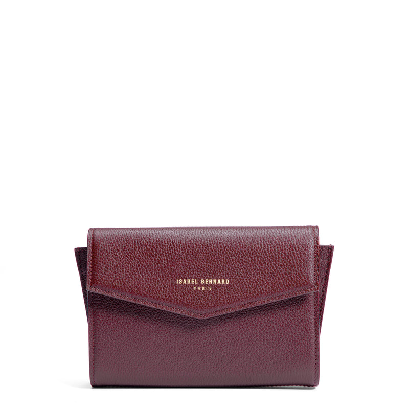 Isabel Bernard Honoré Lina Pochette Bordeaux Avec Chaîne D’Épaule Amovible IB21135-052-zoom-