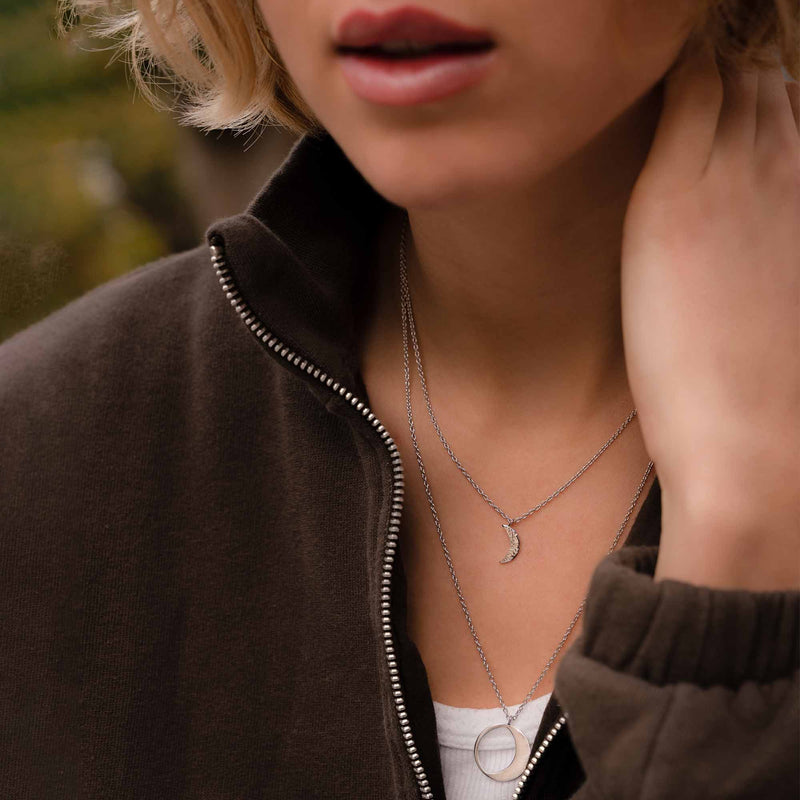 Violet Hamden Luna Collier en Argent 925 Sterling avec Lunes VH10104-zoom-