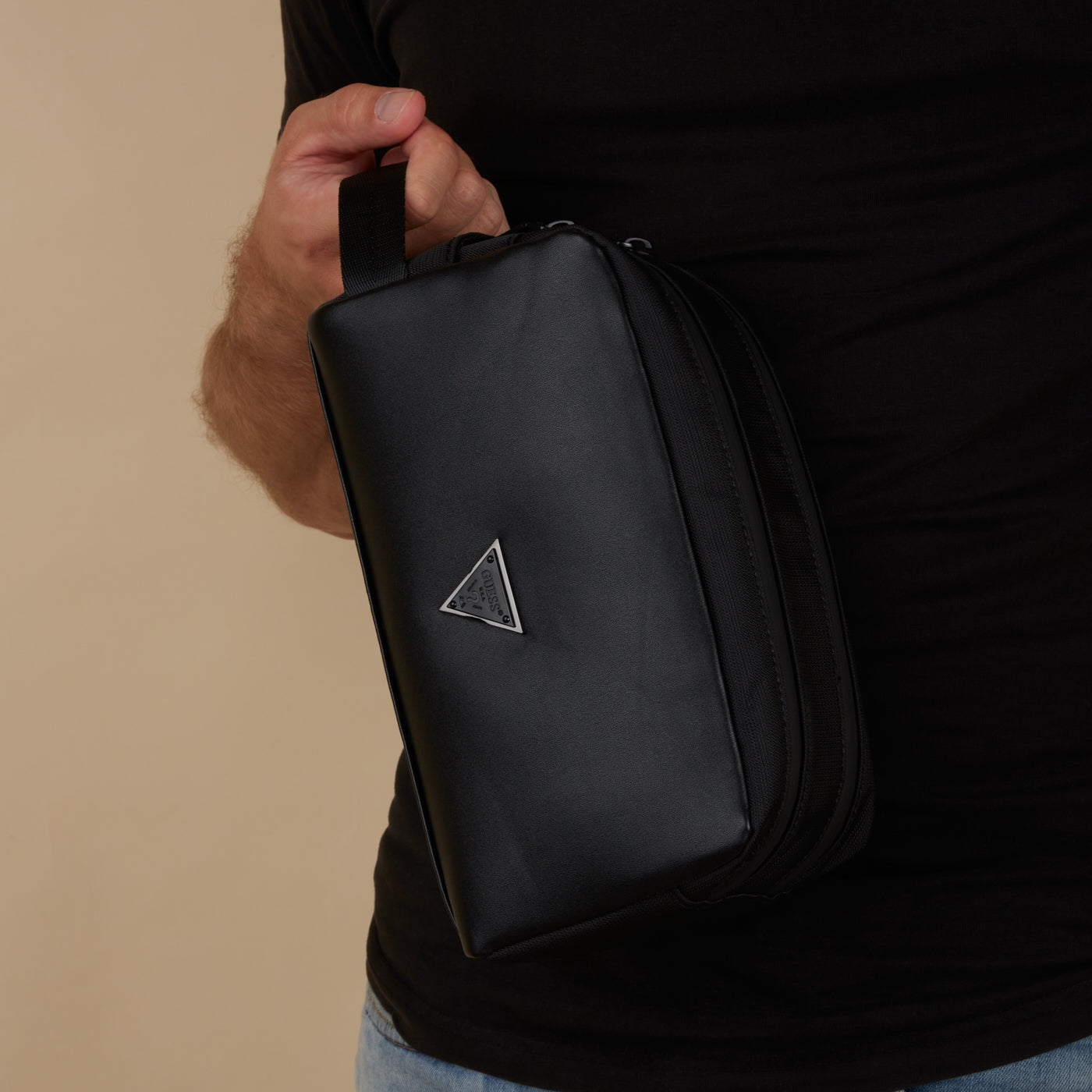 GUESS Black Toiletry Bag PMCETE-P3343-BLA