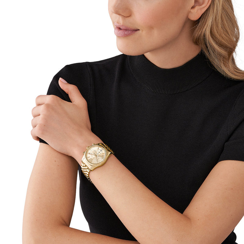 Michael Kors Lexington Femmes Montre Or MK7378-zoom-