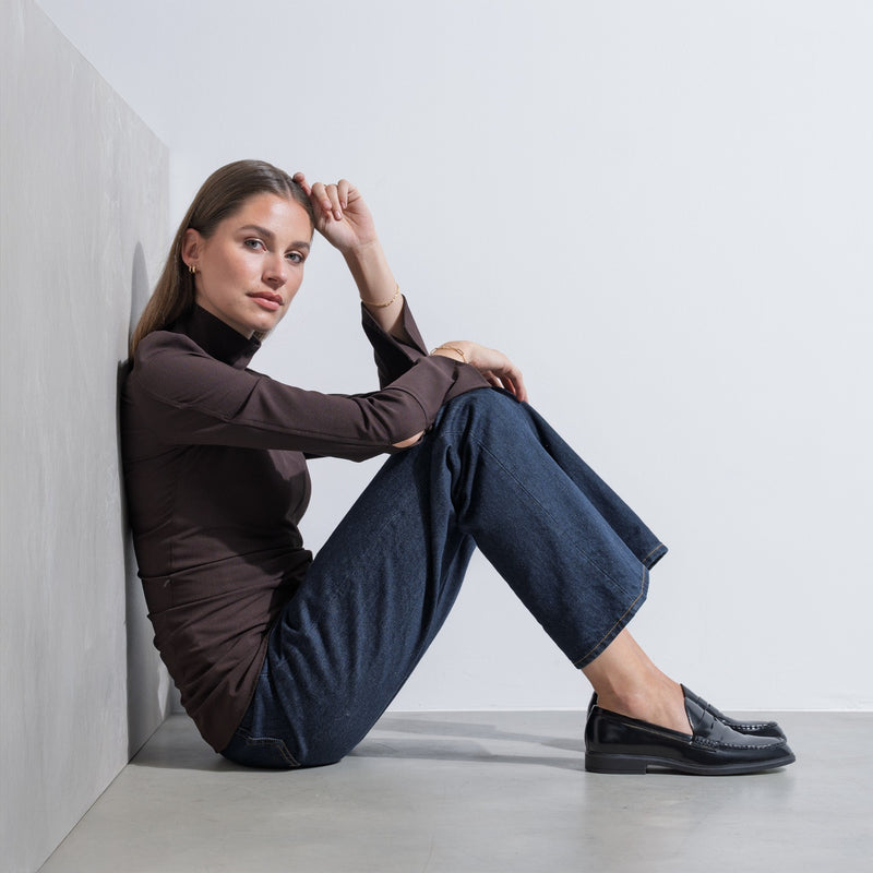 Isabel Bernard Vendôme Mocassins Blandine en cuir spazzolato noir IB51015-601-37-zoom-