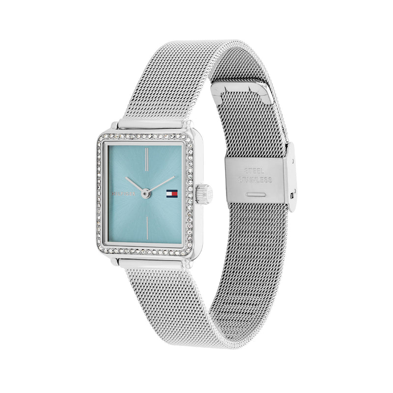 Tommy Hilfiger Tea Montre Femme Argentée et Bleue TH1782789-zoom-