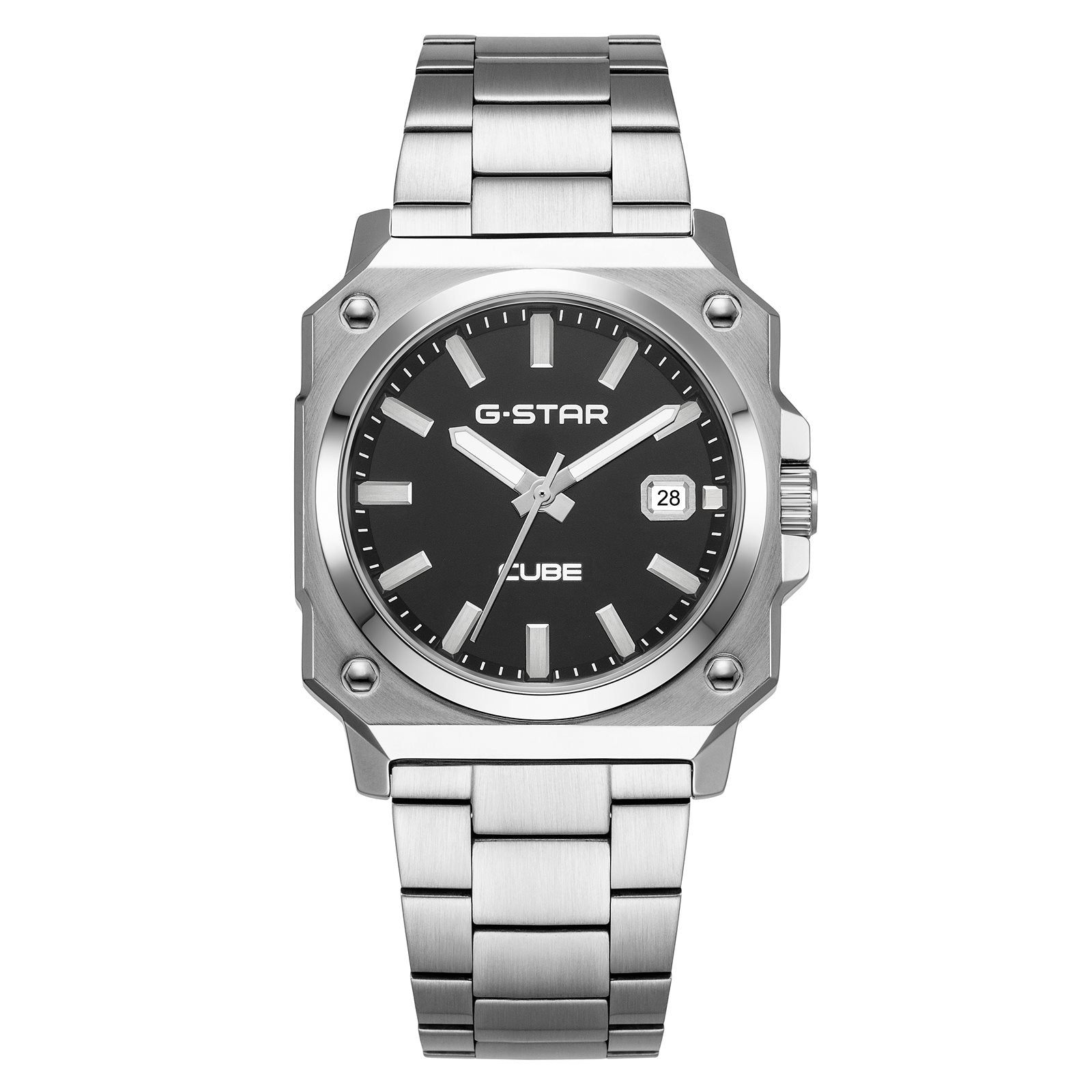 G-STAR Cube Silver-Tone Men's Watch GSW.508.05